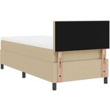 Box Postelja z vzmetnico svetlo zeleno sivo 80x200 cm žametna tkanina, (22083414) | Shoptok.si