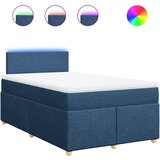  Krevet s oprugama i madracem plavi 120 x 200 cm od tkanine | shoptok.hr