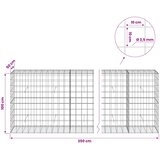  Gabion s žicom debljine 3,5 mm i mrežom 10x10 cm 350x50x100 cm | shoptok.hr