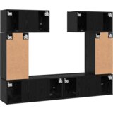 vidaXL Komplet TV omaric s polico 6 pcs Črni hrast 80 x 30 x 30 cm | Shoptok.si