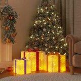  Osvijetljene božićne kutije 3 kom 64 LED tople bijele | shoptok.hr