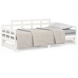  Izvlečna dnevna postelja bela trdna borovina 2x(90x200) cm, (20601185) | Shoptok.si