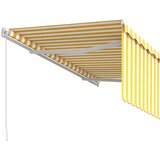 Tenda na ručno uvlačenje s roletom 3,5 x 2,5 m žuto-bijela | shoptok.hr