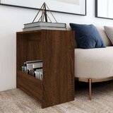 vidaXL Bočni stolić smeđa boja hrasta 50x26x50 cm konstruirano drvo | shoptok.hr