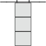 vidaXL Klizna vrata s priborom 76 x 205 cm kaljeno staklo i aluminij Cijene