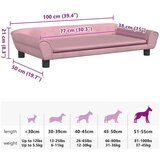  Krevet za pse ružičasti 100 x 50 x 21 cm baršunasti | shoptok.hr