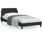 vidaXL Posteljni okvir z vzglavjem črn 100x200 cm žamet | Shoptok.si