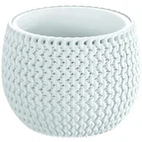 saksija sitnopletena loptasta - bela S449 / 29 cm