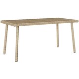  Vrtni stolić za kavu pravokutni bež 80x40x37 cm poliratan | shoptok.hr