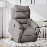  Električni naslonjač na podizanje od tkanine smeđesivi | shoptok.hr
