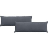 vidaXL Blazine za kavč 2 pcs Temno siva 120 x 40 cm Žametna tkanina | Shoptok.si