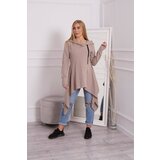 Kesi Hoodie with side zip dark beige Cijene