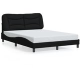 Furnova Posteljni okvir brez vzmetnice črn 140x200 cm blago, (21942915) | Shoptok.si
