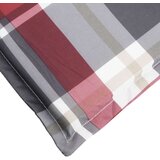 vidaXL Blazina za ležalnik rdeč karo vzorec 200x60x3 cm blago | Shoptok.si