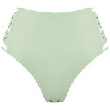 Trendyol Green Pile Detailed High Waist Bikini Bottom Cene