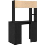 vidaXL Miza s polico Črni hrast 91 x 50 x 149 cm Konstruiran les | Shoptok.si