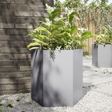 Maison Chic Vrtno korito - Greda - Cvetlični Lonec šestkotnik 46x40x45 cm pocinkano jeklo, (21789972) | Shoptok.si