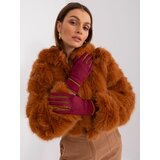 Fashion Hunters Women's touch gloves burgundy Cene