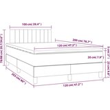  Krevet s oprugama i madracem smeđesivi 120 x 200 cm od tkanine | shoptok.hr