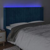  LED uzglavlje tamnoplavo 183 x 16 x 118/128 cm od tkanine | shoptok.hr