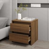  Nočna omarica rjavi hrast 45x34,5x44,5 cm iverna plošča, (20624257) | Shoptok.si
