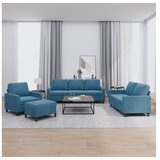 vidaXL 4-dijelni set sofa s jastucima plavi baršunasti | shoptok.hr