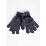 Yoclub Kids's Girls' Five-Finger Gloves With Bow RED-0010G-AA5B-001 | shoptok.hr