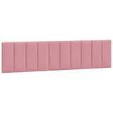 Maison Chic Posteljno vzglavje - Vzglavna omarica - Vzglavna stranica roza 200 cm žamet, (21704014) | Shoptok.si