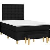 Krevet box spring s madracem crni 120 x 190 cm od tkanine | shoptok.hr