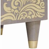 vidaXL TV ormar Siva i zlatna 80 x 31.5 x 46 cm Čvrsto drvo manga | shoptok.hr