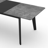 TemaHome Crni proširiv blagovaonski stol s pločom stola u betonskom dekoru 100x180 cm Shadow – | shoptok.hr