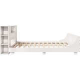  Posteljni okvir brez vzmetnice bel 180x200 cm trdna borovina | Shoptok.si