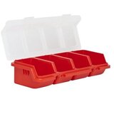 Handy plastični organizator s pokrovom rdeč Cene