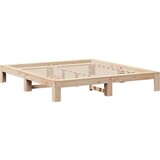 vidaXL Posteljni okvir brez vzmetnice 200x200 cm trdna borovina | Shoptok.si