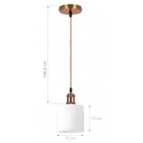 Brilagi LED luster na sajli RETRO GLASS 1xE27/60W/230V prečnik 10 cm zlatna/bela | Eponuda.com