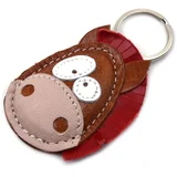 018 Kožni privezak za ključeve konj, Braon