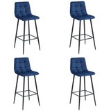  ARCETO barska stolica - tamnoplavi baršun / crne noge x 4 | shoptok.hr