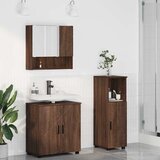  Set namještaja za kupaonicu Zidne s pohranom 3 pcs Smeđi hrast | shoptok.hr