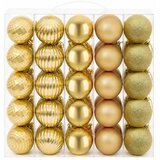  Set božićnih kuglica 75 kom. Zlatno 6 cm Polistiren - Zlatno | shoptok.hr
