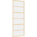  Klizna vrata zlatna 76x205 cm prozirno staklo ESG i aluminij | shoptok.hr