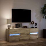 vidaXL TV ormarić s LED svjetlima boja hrasta 140x34x50 cm drveni | shoptok.hr
