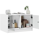 Stolić za kavu sa staklenim vratima bijeli 68x50x42 cm | Eponuda.com