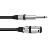 Omnitronic 3022519B XLR adapterski kabel [1x XLR vtič 3-polni - 1x klinken vtič 6.3 mm (mono)] 2.00 m črna, (20428101) | Shoptok.si
