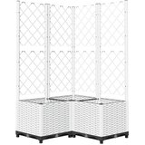  Vrtna sadilica s rešetkom bijela 80 x 80 x 136 cm PP | shoptok.hr