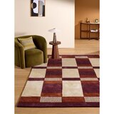 MADE Bordo rdeča/kremno bela ročno tkana preproga iz recikliranih vlaken 200x290 cm Franka – | Shoptok.si