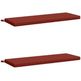  Jastučići za klupe - 2 dijela SOEST 2 kom. 100% poliester - Crvena 110 x 40 x 5 cm Melange | shoptok.hr