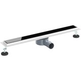  Odvod za tuš s staklenim poklopcem i 360° sifonom Crna 70 cm | shoptok.hr