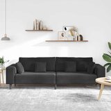 SOFA Crna 250 x 77 x 76 cm Baršun | shoptok.hr