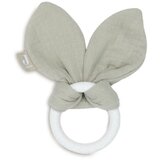 Jollein Silikonska grickalica za zube Bunny Ears 0 m+, Olive Green Cene