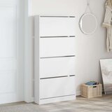 Ormarić za cipele s 4 preklopne ladice bijeli 80x21x163 5 cm | shoptok.hr